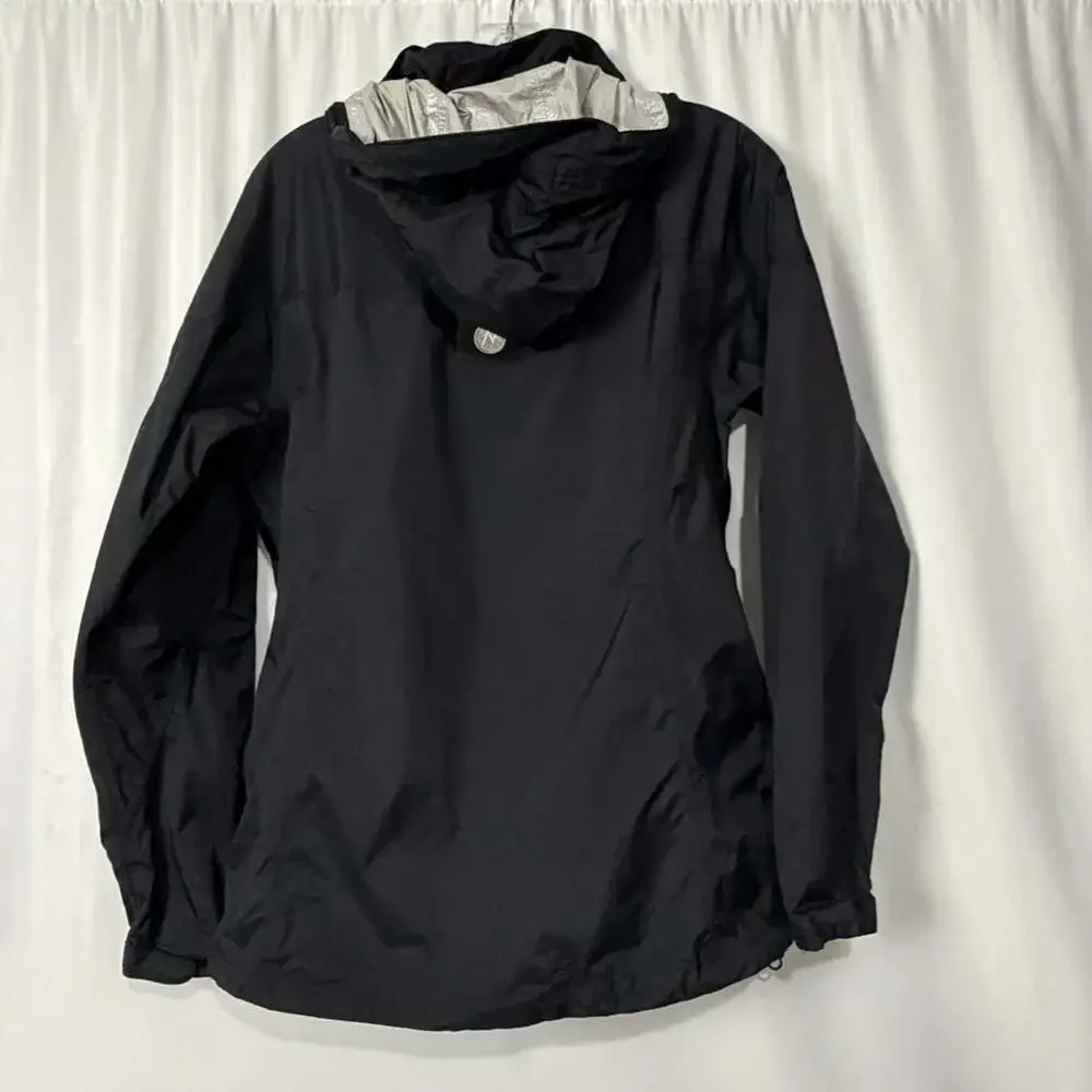 Marmot Women's Medium PreCip Eco Black Hooded Rain Jacket Shell